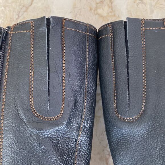 BOC BORN CONCEPT 6 Riding Boots Leather Knee High Black Zip Up - Picture 11 of 15